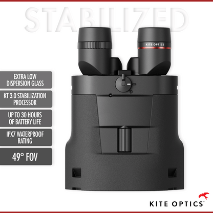 Kite Optics APC 50 - 14x50 Stabilized Binoculars -  Li-Ion Battery