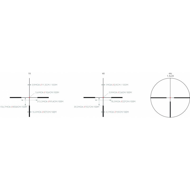 Kite Optics B6 LR 1-6x24 Ret 4Ai Riflescope